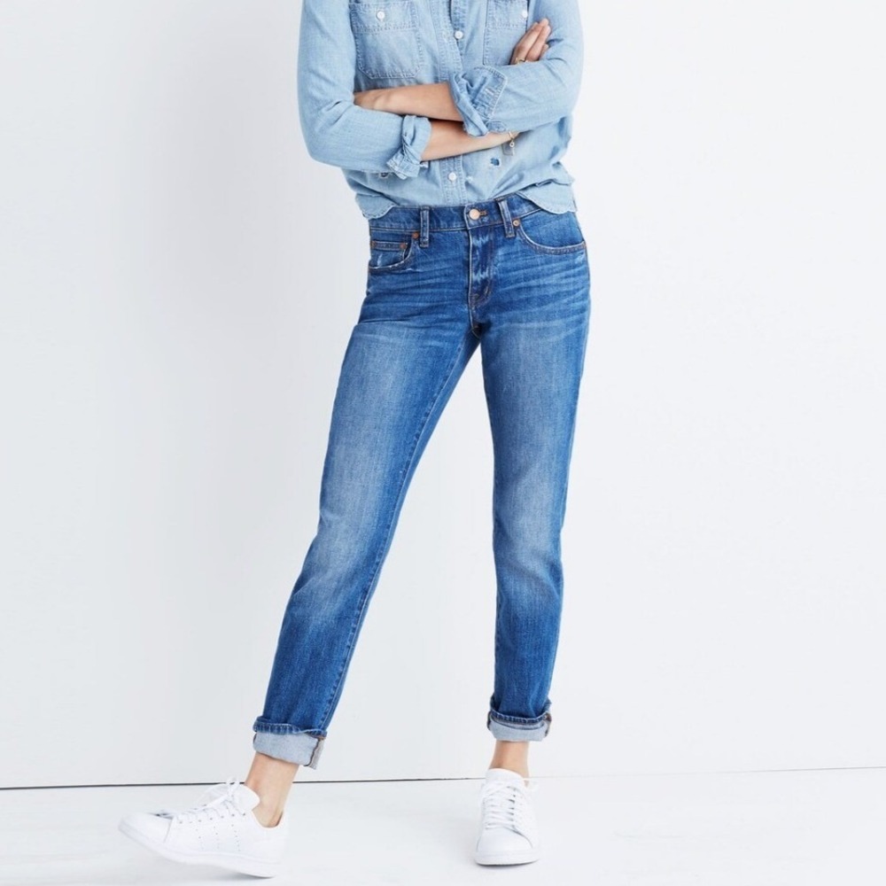 Madewell Women's The Slim Walton Wash Boyjean, Indigo Blue,25 - Picture 2 of 13